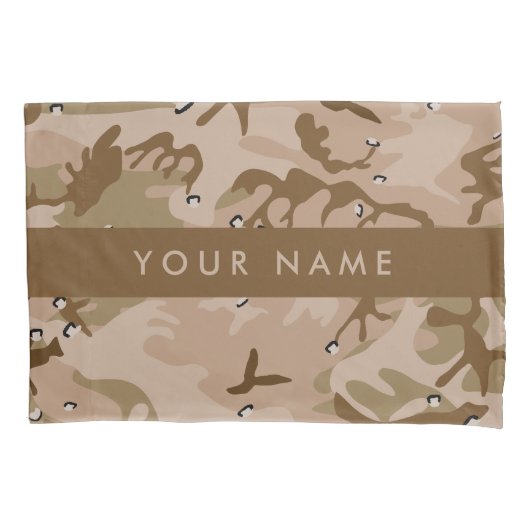 Desert Camouflage Pebbles, Jouw naam, personaliser Kussensloop (Voorkant)