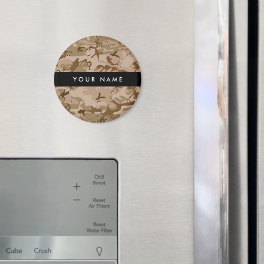 Desert Camouflage Pebbles, Jouw naam, personaliser Magneet (Insitu (Koelkast))