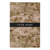 Desert Camouflage Pebbles, Jouw naam, personaliser Mini Klembord (Achterkant)