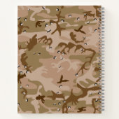 Desert Camouflage Pebbles, Jouw naam, personaliser Notitieboek (Achterkant)