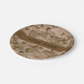 Desert Camouflage Pebbles, Jouw naam, personaliser Papieren Bordje (Gekanteld)
