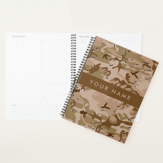 Desert Camouflage Pebbles, Jouw naam, personaliser Planner (Display)