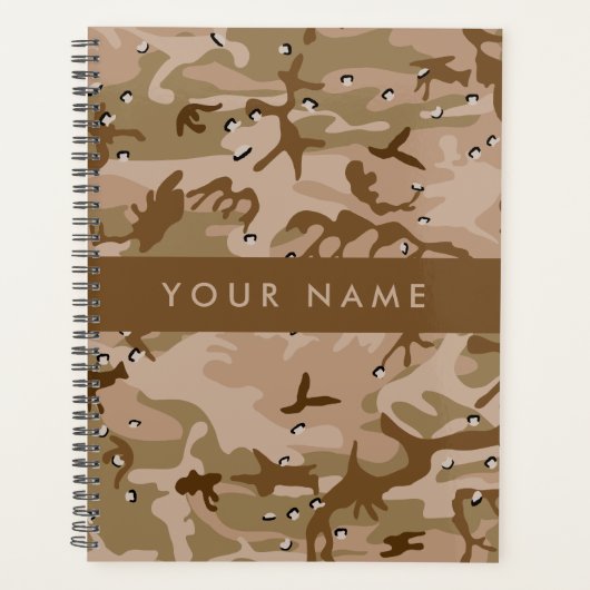 Desert Camouflage Pebbles, Jouw naam, personaliser Planner (Voorkant)