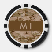 Desert Camouflage Pebbles, Jouw naam, personaliser Poker Chips (Voorkant)