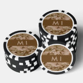 Desert Camouflage Pebbles, Jouw naam, personaliser Poker Chips (Opstapeling)