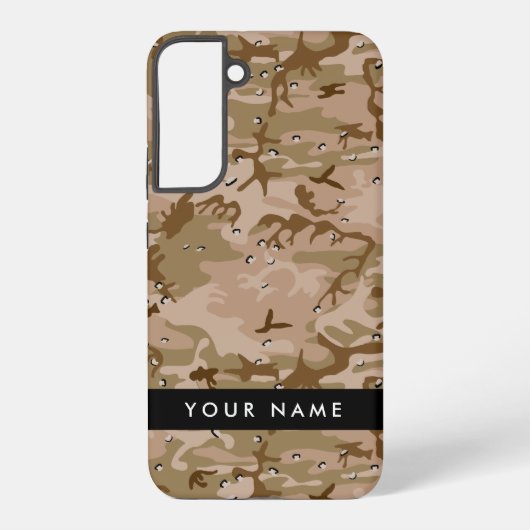 Desert Camouflage Pebbles, Jouw naam, personaliser Samsung Galaxy Hoesje (Achterkant)