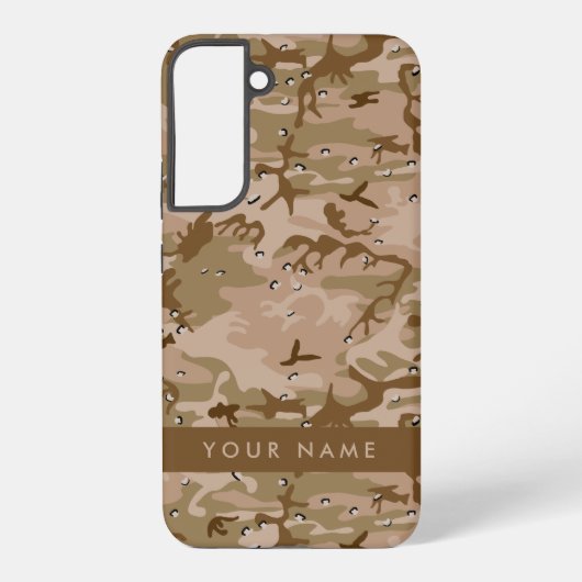 Desert Camouflage Pebbles, Jouw naam, personaliser Samsung Galaxy Hoesje (Achterkant)