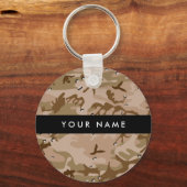 Desert Camouflage Pebbles, Jouw naam, personaliser Sleutelhanger (Voorkant)