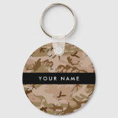 Desert Camouflage Pebbles, Jouw naam, personaliser Sleutelhanger (Achterkant)