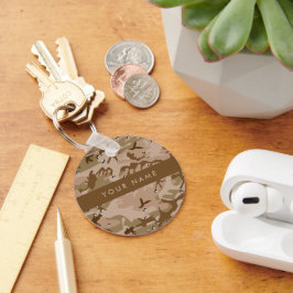 Desert Camouflage Pebbles, Jouw naam, personaliser Sleutelhanger