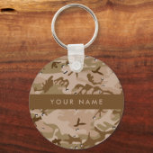 Desert Camouflage Pebbles, Jouw naam, personaliser Sleutelhanger (Voorkant)