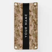 Desert Camouflage Pebbles, Jouw naam, personaliser Spandoek (Verticaal)