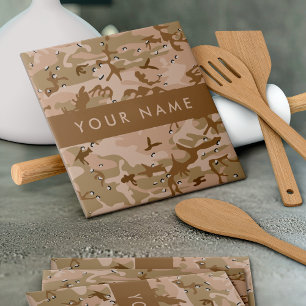 Desert Camouflage Pebbles, Jouw naam, personaliser Tegeltje