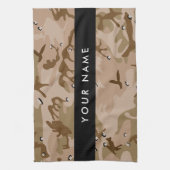 Desert Camouflage Pebbles, Jouw naam, personaliser Theedoek (Verticaal)