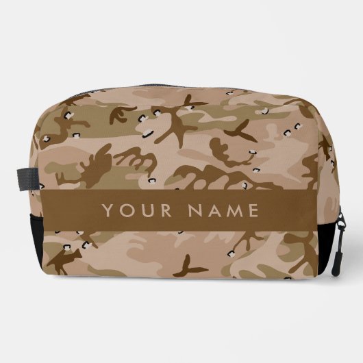 Desert Camouflage Pebbles, Jouw naam, personaliser Toilettasje (Voorkant)