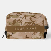 Desert Camouflage Pebbles, Jouw naam, personaliser Toilettasje (Achterkant)