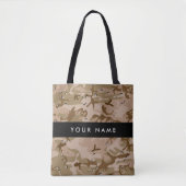 Desert Camouflage Pebbles, Jouw naam, personaliser Tote Bag (Voorkant)