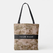 Desert Camouflage Pebbles, Jouw naam, personaliser Tote Bag (Achterkant)