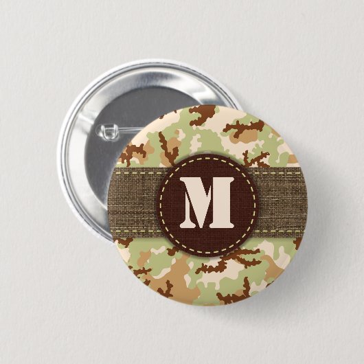 Desert camouflage ronde button 5,7 cm (Voorkant /achterkant)