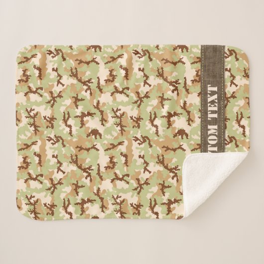 Desert Camouflage Sherpa Deken (Voorkant (horizontaal))