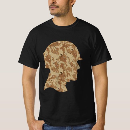 Desert Camouflage Soldier with Helmet T-shirt (Voorkant)