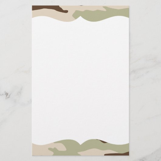 Desert Camouflage Stationery Briefpapier (Voorkant)