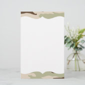 Desert Camouflage Stationery Briefpapier (Staand voorkant)
