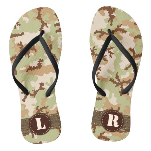 Desert camouflage teenslippers (Voetbed)