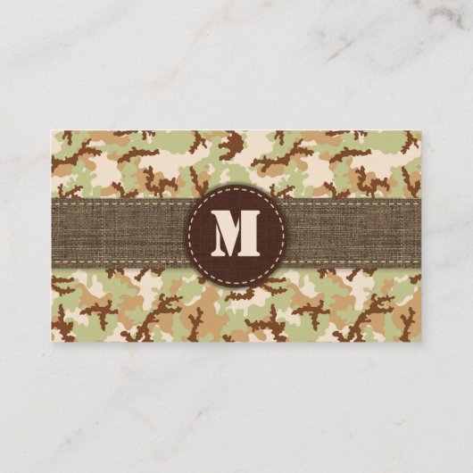 Desert camouflage visitekaartje (Achterkant)