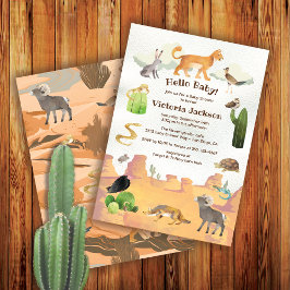 Desert Canyon Animals Baby shower Kaart