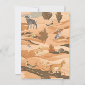 Desert Canyon Animals Baby shower Kaart (Achterkant)