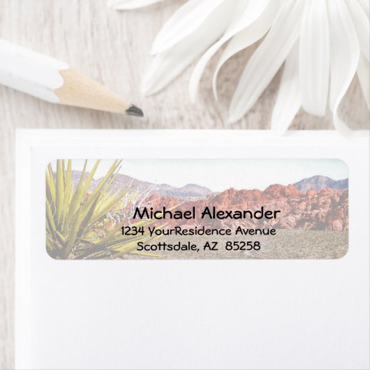 Desert Canyon Uitzicht adresetiketten Etiket (Insitu)