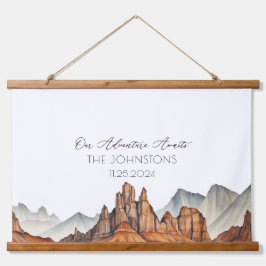 Desert Canyon Unieke Waterverf bruiloft gastenboek Hangend Wandkleed