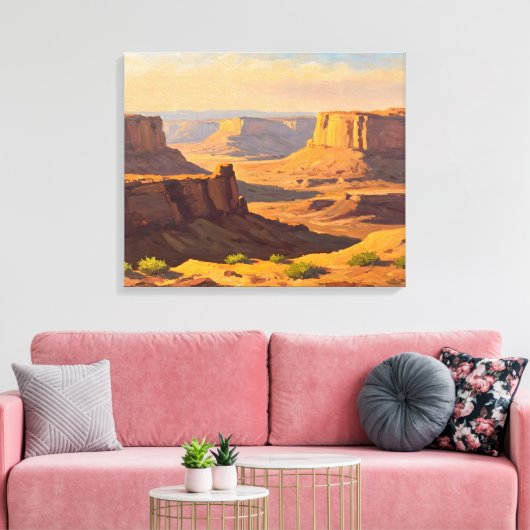 Desert Canyons Canvas Afdruk (Insitu (Woonkamer))