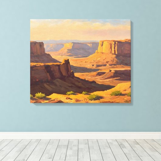 Desert Canyons Canvas Afdruk (Insitu (Houten vloer))