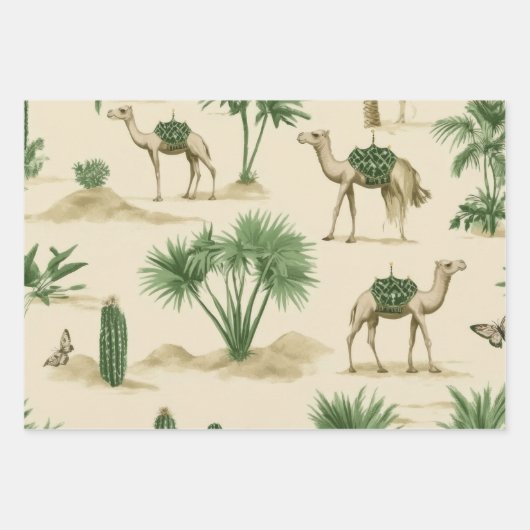 "Desert Caravan Gift Wrap" Inpakpapier Vel (Voorkant 3)