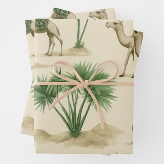 "Desert Caravan Gift Wrap" Inpakpapier Vel (In situ)