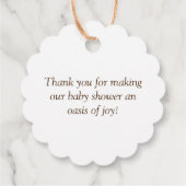 Desert Chic Baby shower Bedankjes Labels (Achterkant)