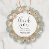 Desert Chic Baby shower Bedankjes Labels (Voorkant)