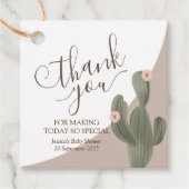 Desert Chic Baby shower Bedankjes Labels (Voorkant)