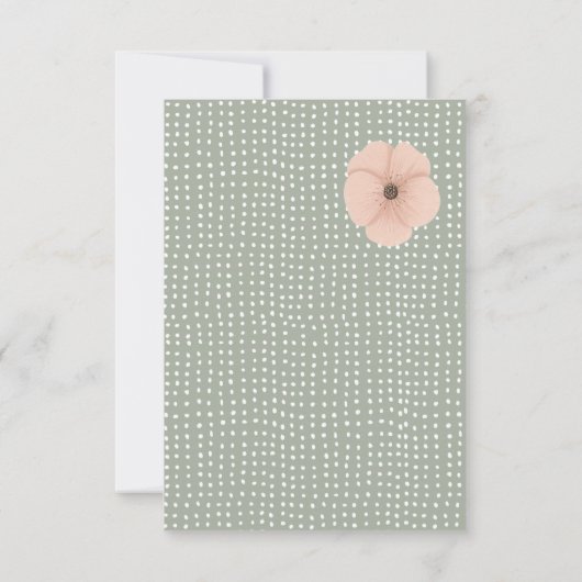 Desert Chic Baby shower Bedankkaart (Achterkant)