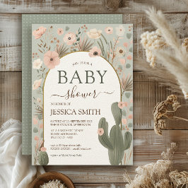 Desert Chic Baby shower Kaart