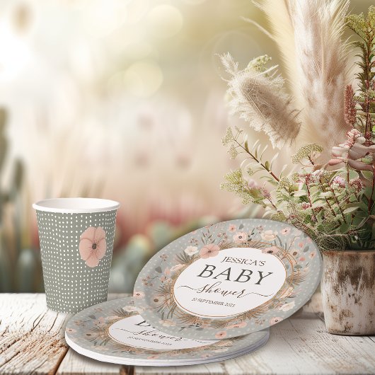 Desert Chic Baby shower Papieren Bekers