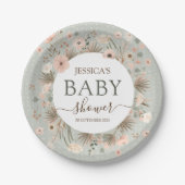 Desert Chic Baby shower Papieren Bordje (Voorkant)