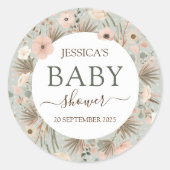 Desert Chic Baby shower Ronde Sticker (Voorkant)