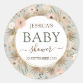 Desert Chic Baby shower Ronde Sticker (Voorkant)