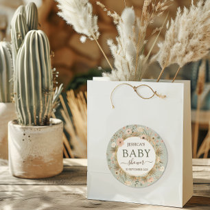 Desert Chic Baby shower Ronde Sticker