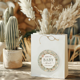 Desert Chic Baby shower Ronde Sticker