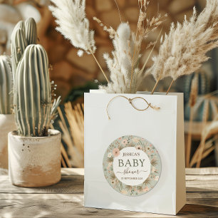 Desert Chic Baby shower Ronde Sticker