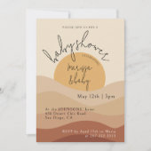 Desert Chic Boho Custom Neutral Aardse Baby shower Kaart (Voorkant)